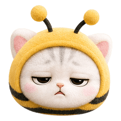 Suede Bee Cat Emoji Many Moods