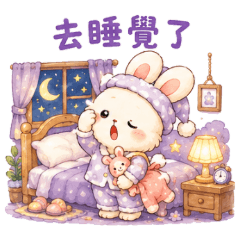 The cute little bunny has gone to sleep.