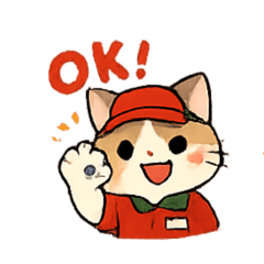 ハンバーガーやさんでバイトするねこ