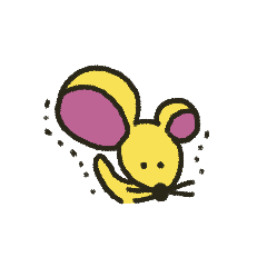 A small frightened mouse
