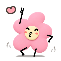 Cute flower sticker 02