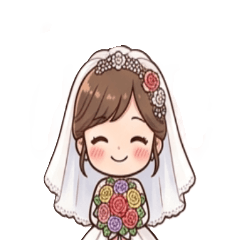 Happy Bride: Sweet English Love Stickers