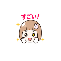 Ponytail Girl Face Stickers Vol.2