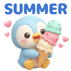 cute penguin summer