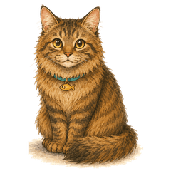 Happy Days of a Fluffy Tabby Cat