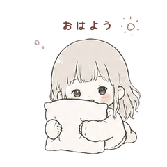 ふわかわ女のこの毎日スタンプ2