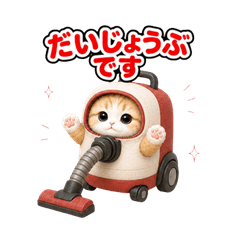 きぐるみ猫の毎日スタンプ (レトロ家電)