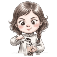 糖糖ガール：質感無文字スタンプ★名画特輯