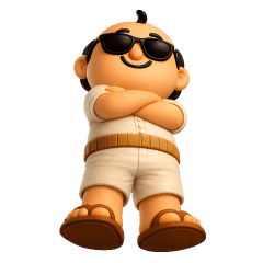 Sunglasses Dad 3D @ Emoji Stickers
