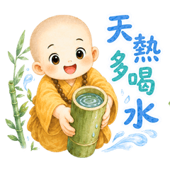 Healing Little Monk: Daily Greetings