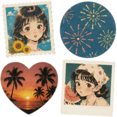Cute vintage Sticker for adults03