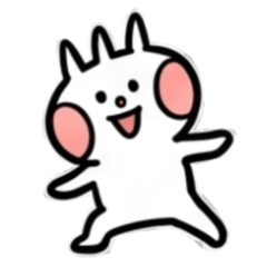 三つ耳ウサギの『ミミピ』スタンプ