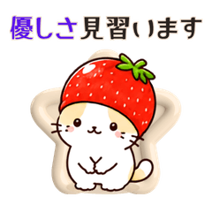 徳島いちごねこの丁寧スタンプ
