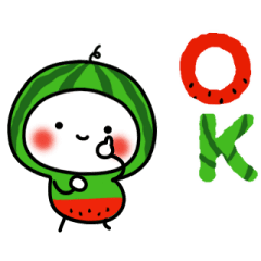 Animation! Watermelon costume.
