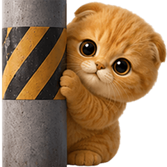 Orange Cat So Cute!! (No Text)