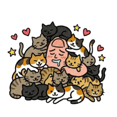 ムキムキ親指×猫まみれ-ゆるかわver.