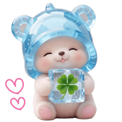 little bear ice cap summer sticker