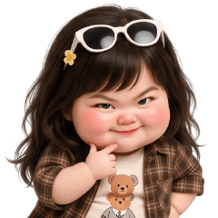 Funny face girl 250 No Text
