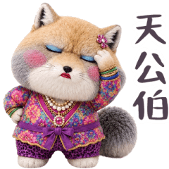 Worried Fox Mom Big Stickers