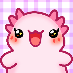 かわいいピンクのサンショウウオ