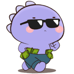 Purple Dino 4 : Animated Stickers