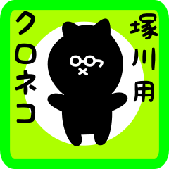black cat sticker for tsukagawa