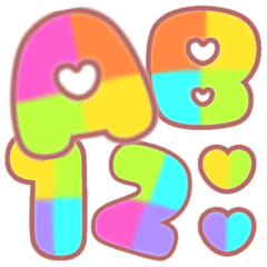 ビタミンカラー♡アルファベット＆数字