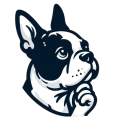 Simple Boston Terrier Stickers