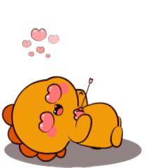 Orange Dino : Animated
