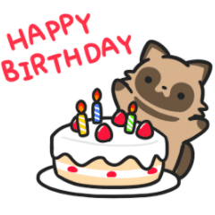 Moving Tanuki Sticker5