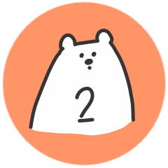 Polar Bear round Sticker 2
