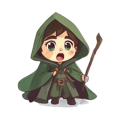 Green Robed Wizard Stickers