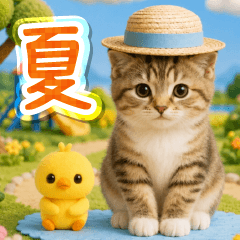 飛び出す★夏の癒しにゃんこ