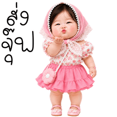 Baby Chubby & Cute Girl Pink Outfit 1