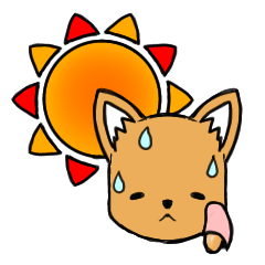 愛しの雑種犬　１　夏を感じるスタンプ