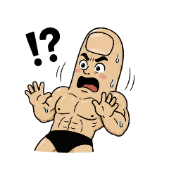 ムキムキ親指リアクションスタンプ文字なし