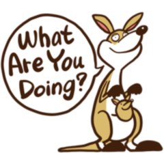 Stickers in English-KANGAROO-
