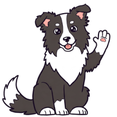 Fun Border Collie Stickers
