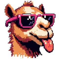 Pixel Art Camel Stickers
