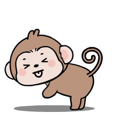 Brown Monkey : Animated