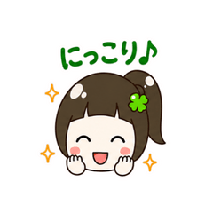 Tiny Ponytail Girl Face Stickers