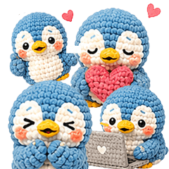 Amigurumi A Mix of penguin Stickers
