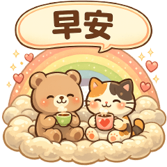 Cute bears and cats**practical greetings