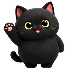 These are cute black cat stickers