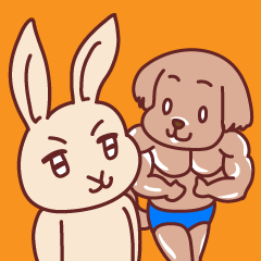 My rabbit and dog!!