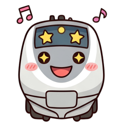 White Streamlined Express Train Stickers