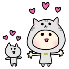 ほんわか♡ねこパーカーfeat.こねこ