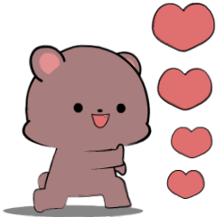 Simple Brown Bear : Animated Stickers