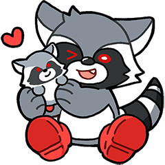Crazy Raccoon Stickers