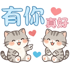 Tabby cat's daily life in large font